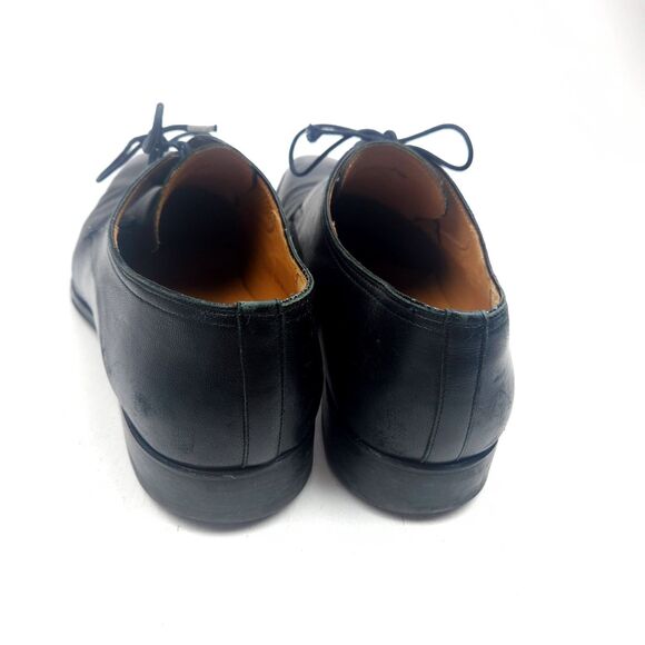 Magnanni Made in Portugal Black Leather Rubber Sole Oxford Shoes 10.5 main image 10